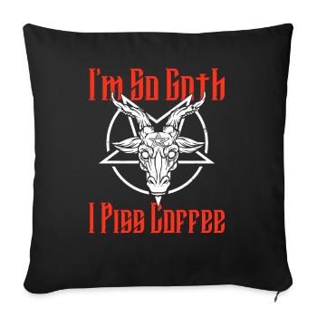 Satan Beelzebub Devil Gothic Pentagram Mystical - Sofa pillowcase 17,3'' x 17,3'' (45 x 45 cm) - black - Front