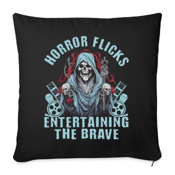 Zombie Horror Horror Film Festival + Halloween - Sofa pillowcase 17,3'' x 17,3'' (45 x 45 cm) - black - Front