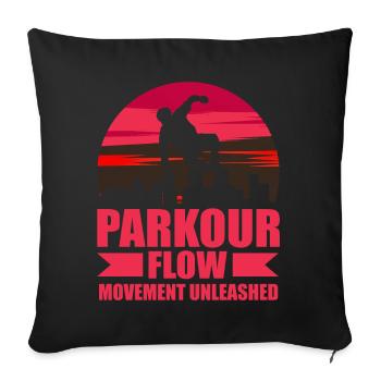 Parkour, Freerunning, Street Workout, Acrobatic - Sofakissenbezug 45 x 45 cm - Schwarz - Vorne