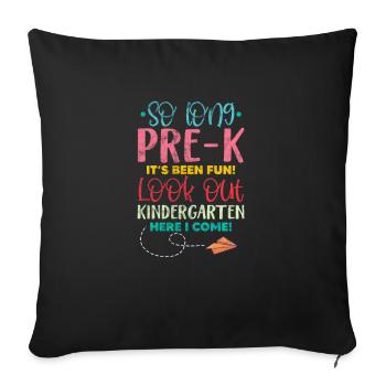 Kindergarten - Sofa pillowcase 17,3'' x 17,3'' (45 x 45 cm) - black - Front