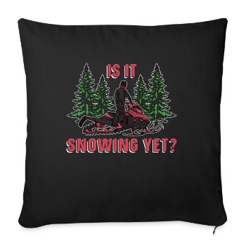 Snowmobile Racing Is It Snowing Snowmobile Riding - Sofakissenbezug 45 x 45 cm - Schwarz - Vorne