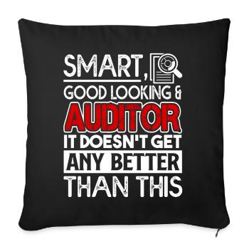 Auditor Smart Good Looking Auditor - Sofa pillowcase 17,3'' x 17,3'' (45 x 45 cm) - black - Front