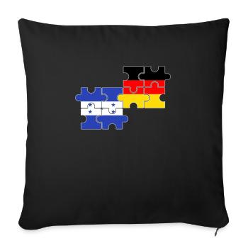 Honduras Allemagne Drapeau du Honduras allemand - Housse de coussin décorative 45 x 45 cm - noir - Devant