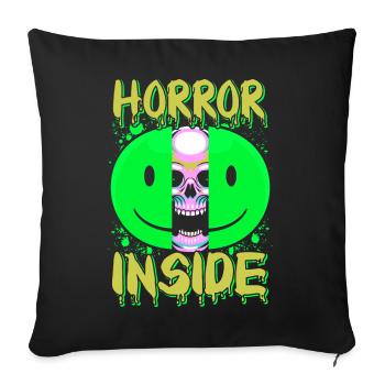Zombie Horror Horror Film Festival + Halloween - Sofa pillowcase 17,3'' x 17,3'' (45 x 45 cm) - black - Front
