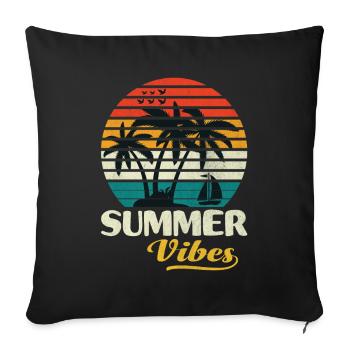 Sailing Sailors Summer Vibes Sailor Gifts - Housse de coussin décorative 45 x 45 cm - noir - Devant