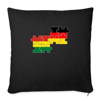 Bolivie Allemagne Drapeau Boliviens - Housse de coussin décorative 45 x 45 cm - noir - Devant