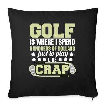 Golf Joke Funny - Sofa pillowcase 17,3'' x 17,3'' (45 x 45 cm) - black - Front