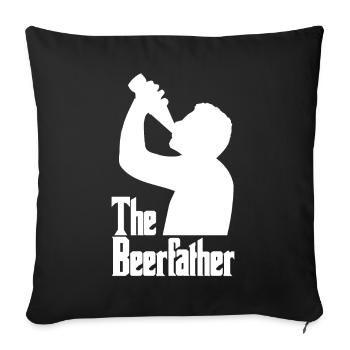 Drôle Le père de bière acclame la grandeur - Housse de coussin décorative 45 x 45 cm - noir - Devant