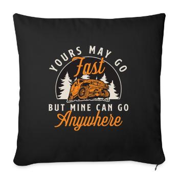 Off-Road Racing Yours May Go Fast Loves Motocross - Sofa pillowcase 17,3'' x 17,3'' (45 x 45 cm) - black - Front