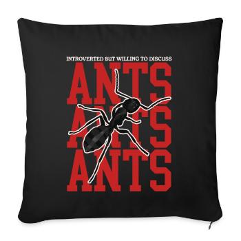 Fourmi Ferme Formicarium Fourmis Cadeau - Housse de coussin décorative 45 x 45 cm - noir - Devant