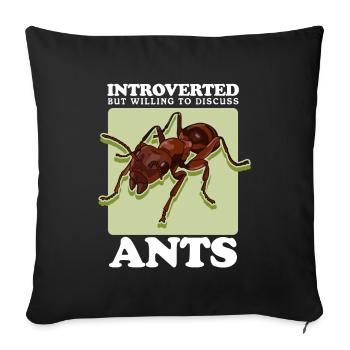 Fourmis Ferme | Formicarium Cadeau de fourmi - Housse de coussin décorative 45 x 45 cm - noir - Devant
