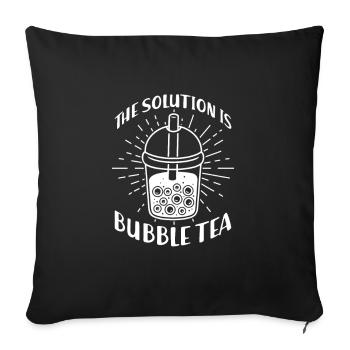 Bubble Tea - Sofakissenbezug 45 x 45 cm - Schwarz - Vorne
