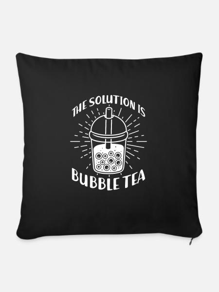 Bubble Tea - Sofakissenbezug 45 x 45 cm - Schwarz