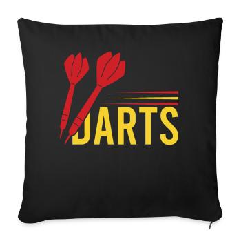 Darts Sport Club, Dartboard, Pfeil Sport Darts - Sofa pillowcase 17,3'' x 17,3'' (45 x 45 cm) - black - Front