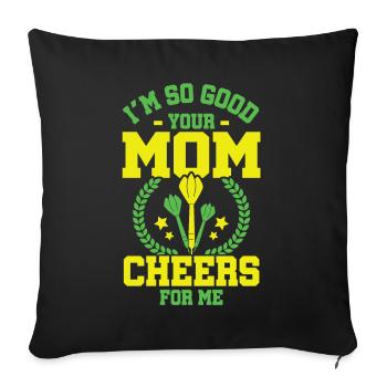 Darts Sport Club, Dartboard, Pfeil Sport Darts - Sofa pillowcase 17,3'' x 17,3'' (45 x 45 cm) - black - Front