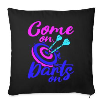 Darts Sport Club, Dartboard, Pfeil Sport Darts - Sofa pillowcase 17,3'' x 17,3'' (45 x 45 cm) - black - Front