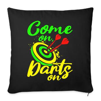 Darts Sport Club, Dartboard, Pfeil Sport Darts - Sofa pillowcase 17,3'' x 17,3'' (45 x 45 cm) - black - Front