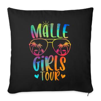 Malle Girls Tour - Sofakissenbezug 45 x 45 cm - Schwarz - Vorne