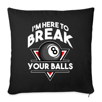 Billiard Poolbillard Snooker Verein Club Billard - Sofakissenbezug 45 x 45 cm - Schwarz - Vorne