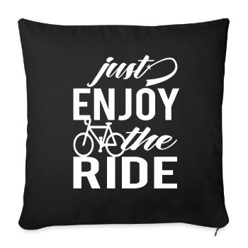 Profitez simplement du vélo de route - Housse de coussin décorative 45 x 45 cm - noir - Devant