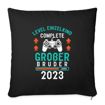 Großer Bruder 2023 Loading Complete Gamer - Sofakissenbezug 45 x 45 cm - Schwarz - Vorne