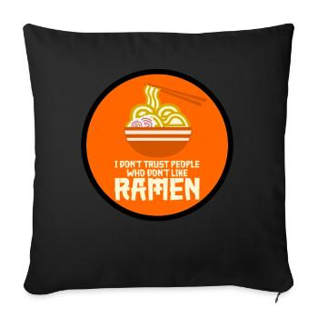 Ramen noodle soup - Sofa pillowcase 17,3'' x 17,3'' (45 x 45 cm) - black - Front