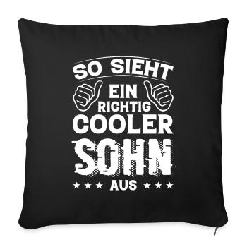 Sohn Sohn Geburtstag Sohn Sprüche Bester Sohn - Sofakissenbezug 45 x 45 cm - Schwarz - Vorne