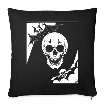 Horror Skull Skull Art Skull Gothic Heavy Metal - Sofa pillowcase 17,3'' x 17,3'' (45 x 45 cm) - black - Front