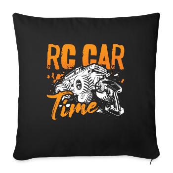 RC Model Racing RC Car Time Voiture télécommandée - Housse de coussin décorative 45 x 45 cm - noir - Devant