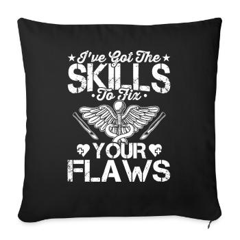 Plastic Surgeon Fix Your Mistakes - Sofa pillowcase 17,3'' x 17,3'' (45 x 45 cm) - black - Front