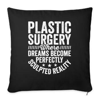 Plastic Surgery Sculpted Reality Expert for - Sofa pillowcase 17,3'' x 17,3'' (45 x 45 cm) - black - Front