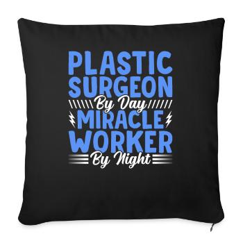 Plastic Surgeon Miracle Worker Surgical - Sofa pillowcase 17,3'' x 17,3'' (45 x 45 cm) - black - Front