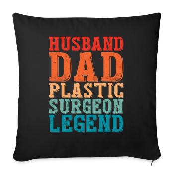 Mari Père Chirurgien Plasticien Chirurgie - Housse de coussin décorative 45 x 45 cm - noir - Devant