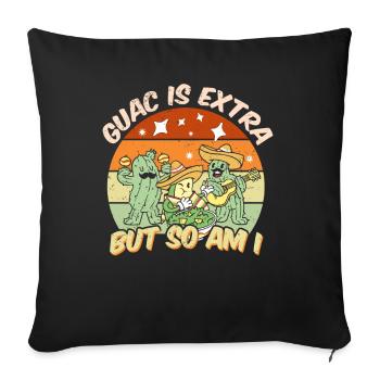 Avocado Guacamole Mexican Mexico Latino - Sofa pillowcase 17,3'' x 17,3'' (45 x 45 cm) - black - Front