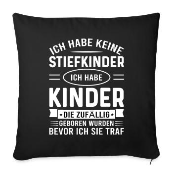 Stiefvater Stiefvater Geburtstag Stiefvater - Sofakissenbezug 45 x 45 cm - Schwarz - Vorne