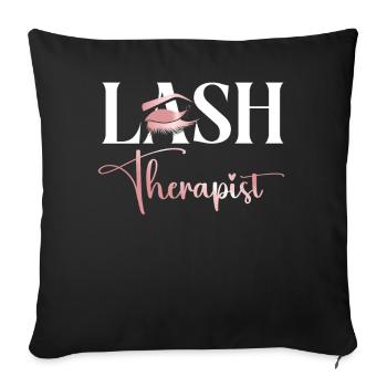 Esthéticienne Esthéticienne Soins de la Peau - Housse de coussin décorative 45 x 45 cm - noir - Devant