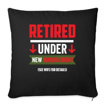 Under new management, see Wife Pension for details - Sofa pillowcase 17,3'' x 17,3'' (45 x 45 cm) - black - Front