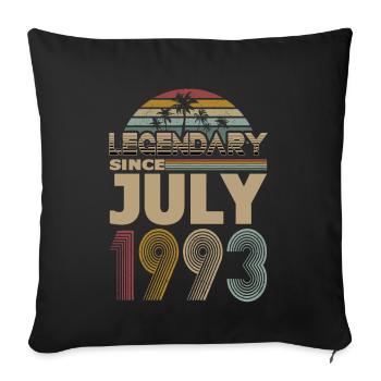 30ème Anniversaire Millésime Juillet 1993 Légendaire 1993 - Housse de coussin décorative 45 x 45 cm - noir - Devant