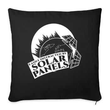 Solar cells Solar energy Photovoltaics - Sofa pillowcase 17,3'' x 17,3'' (45 x 45 cm) - black - Front