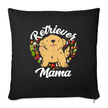Retriever-Mama Dog Retrievers Retriever Sayings - Sofa pillowcase 17,3'' x 17,3'' (45 x 45 cm) - black - Front