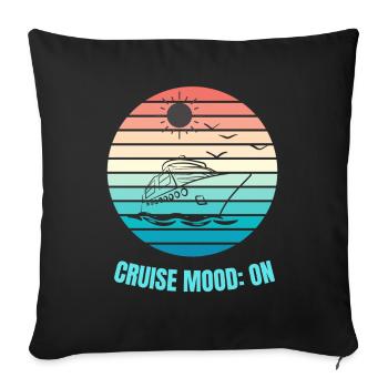 Mode croisière activé : adoptez les vibrations des fêtes - Housse de coussin décorative 45 x 45 cm - noir - Devant