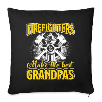 Firefighter Firefighters Make The Best Grandpas - Sofa pillowcase 17,3'' x 17,3'' (45 x 45 cm) - black - Front