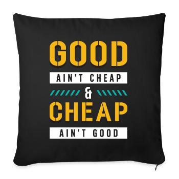 Concrete Finisher Good Ain't Cheap Concrete Worker - Sofakissenbezug 45 x 45 cm - Schwarz - Vorne