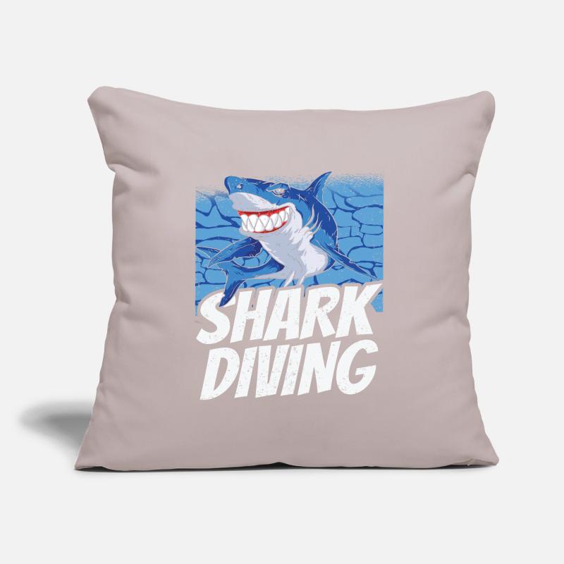 Plongée avec les requins Plongée avec les requins Housse de coussin décorative 45 x 45 cm