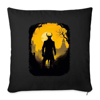 Gothik Okkult Satan Gotik Schwarze Szene Wicca - Sofakissenbezug 45 x 45 cm - Schwarz - Vorne