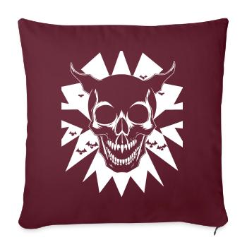 Horror Skull Skull Art Skull Gothic Heavy Metal - Sofa pillowcase 17,3'' x 17,3'' (45 x 45 cm) - burgundy - Front