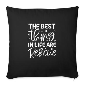 Animal Rescue - Sofa pillowcase 17,3'' x 17,3'' (45 x 45 cm) - black - Front