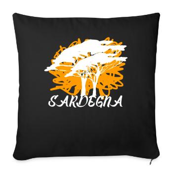 Sardaigne Sardaigne Sardaigne - Housse de coussin décorative 45 x 45 cm - noir - Devant