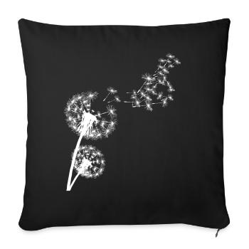 Regardé dans Pissenlit - Housse de coussin décorative 45 x 45 cm - noir - Devant