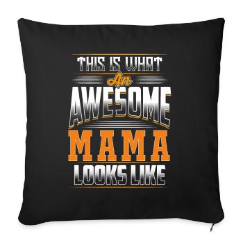 Voici à quoi ressemble une maman géniale - Housse de coussin décorative 45 x 45 cm - noir - Devant